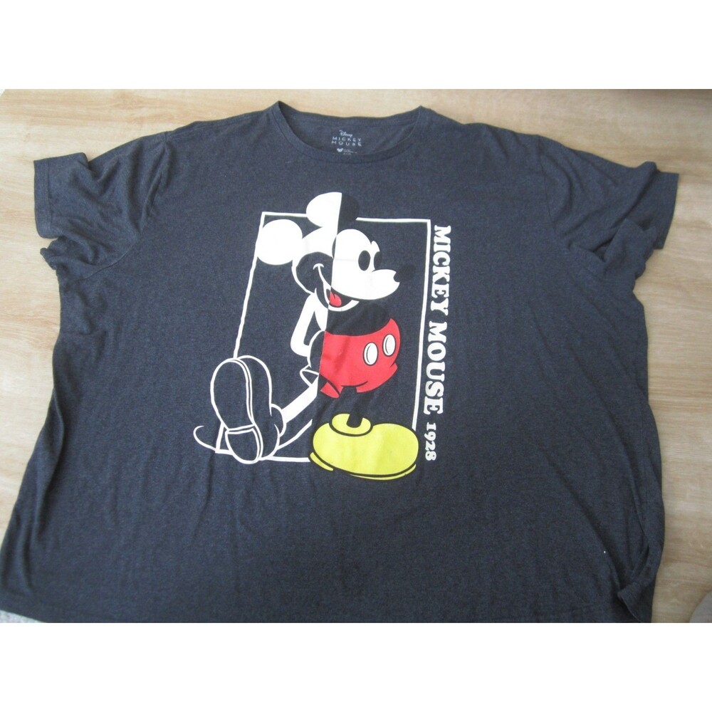 Disney's Mickey Mouse Big & Tall Classic 28 Graphic Tee Size 4XB Charcoal